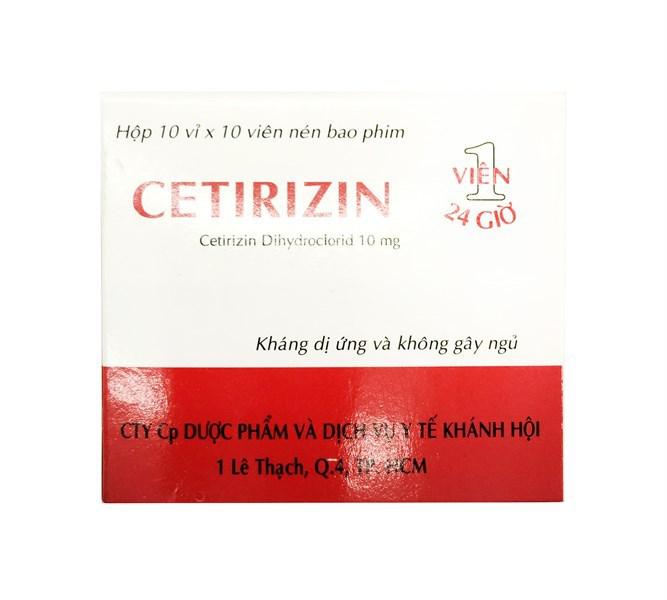 Cetirizin 10mg Khánh Hội (Hộp/100v)