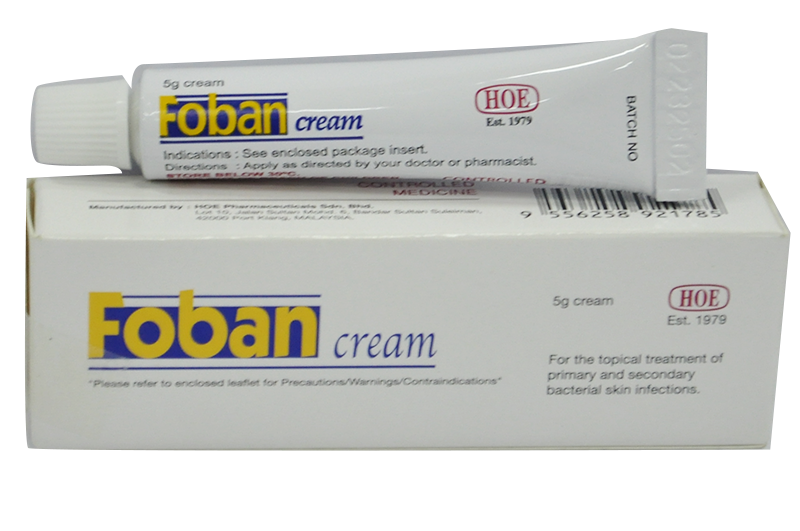 Foban Cream (Acid Fusidic) Hoe (Lốc/10tuýp/5gr)