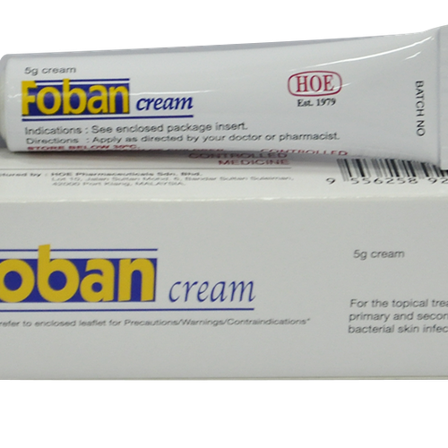 Foban Cream (Acid Fusidic) Hoe (Lốc/10tuýp/5gr)