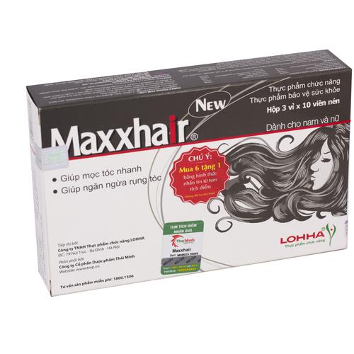 Viên Uống Giảm Rụng, Kích Thích Mọc Tóc​​​​​​​ Maxxhair (H/30v)