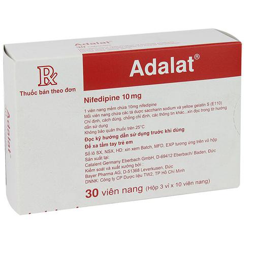 Adalat 10mg (Nifedipine) Bayer (H/30v)