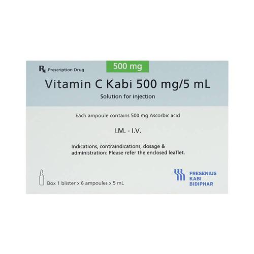 Vitamin C Kabi 500mg/5ml Bidiphar (H/6o/5ml)