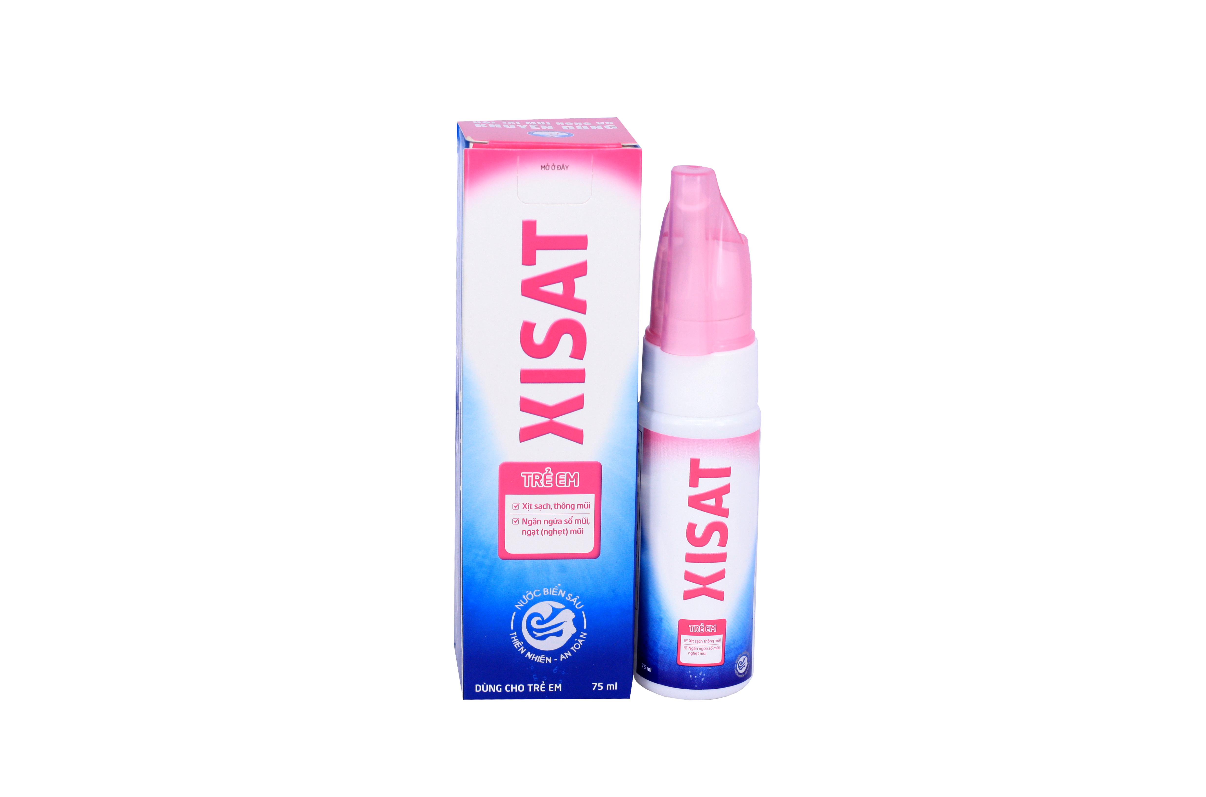 Xịt Mũi Xisat Hồng Trẻ Em Merap (Chai/75ml)