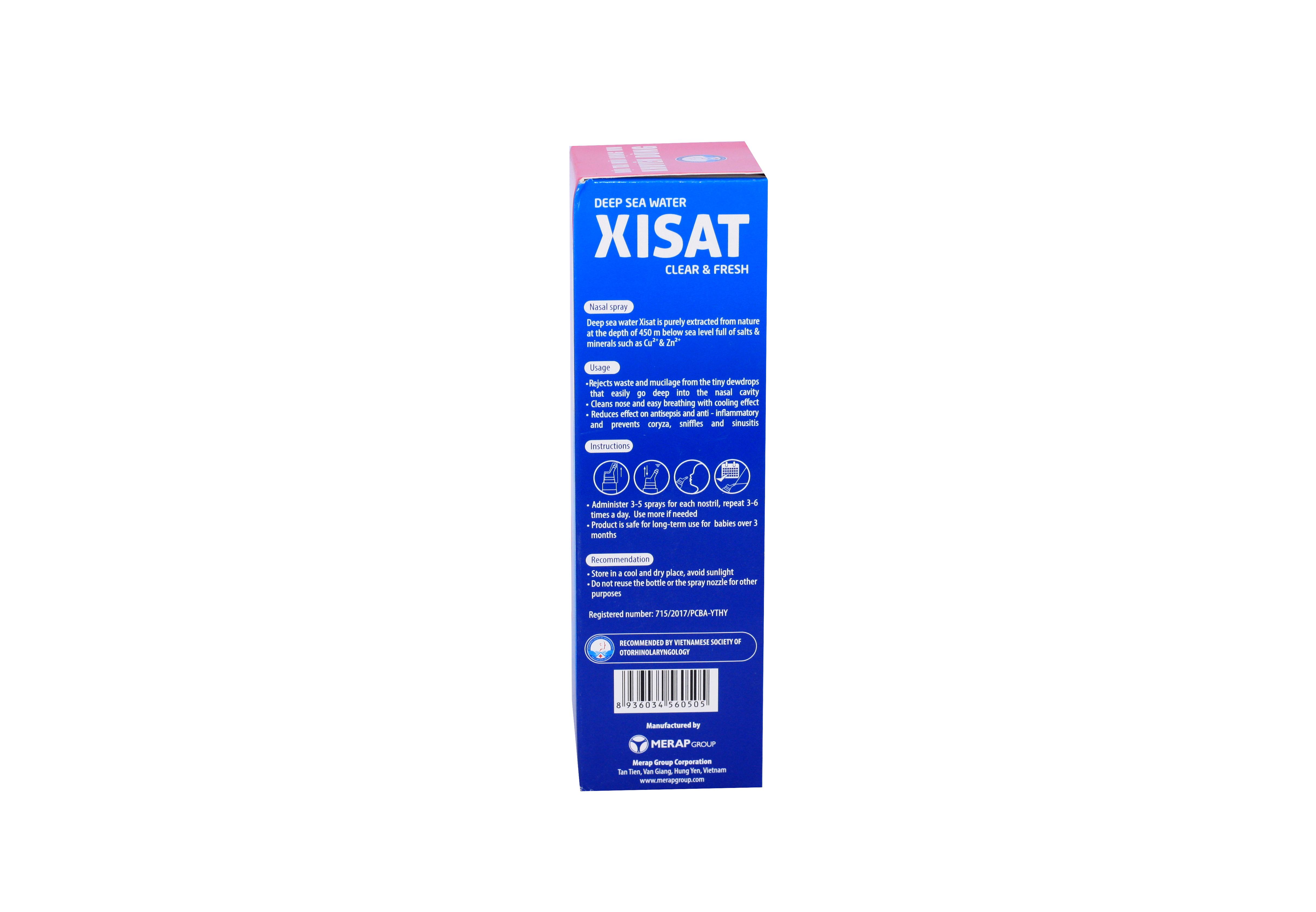 Xịt Mũi Xisat Hồng Trẻ Em Merap (Chai/75ml)