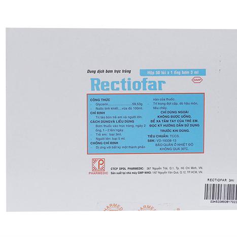 Rectiofar 3ml Pharmedic (H/50túi)
