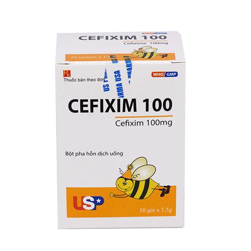 Cefixim 100mg US Pharma (H/10 gói) Con Ong