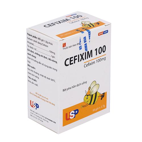 Cefixim 100mg US Pharma (H/10 gói) Con Ong