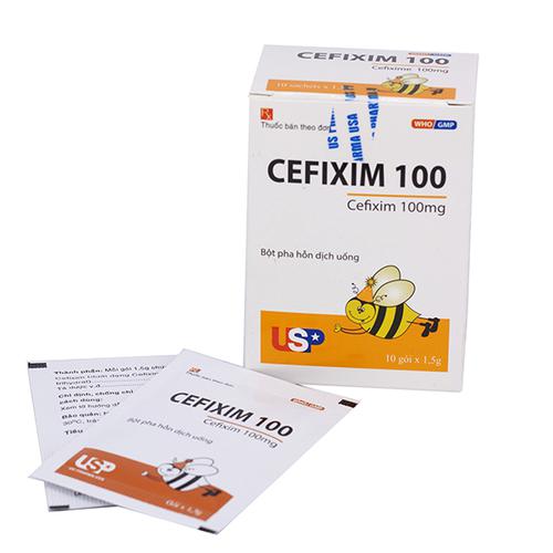 Cefixim 100mg US Pharma (H/10 gói) Con Ong