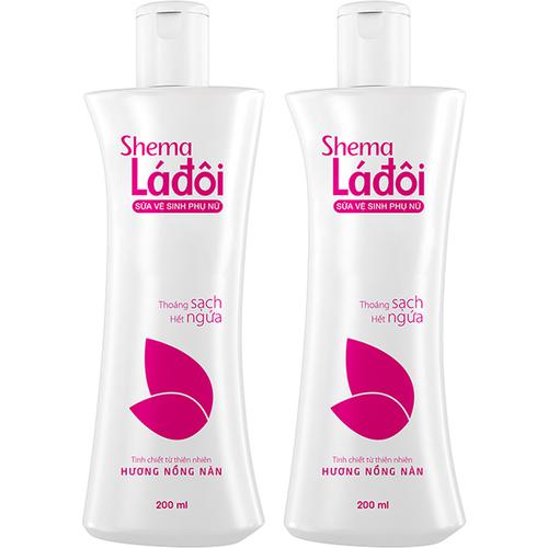 Dung Dịch Vệ Sinh Shema Lá Đôi (Hồng) 200ml Merap