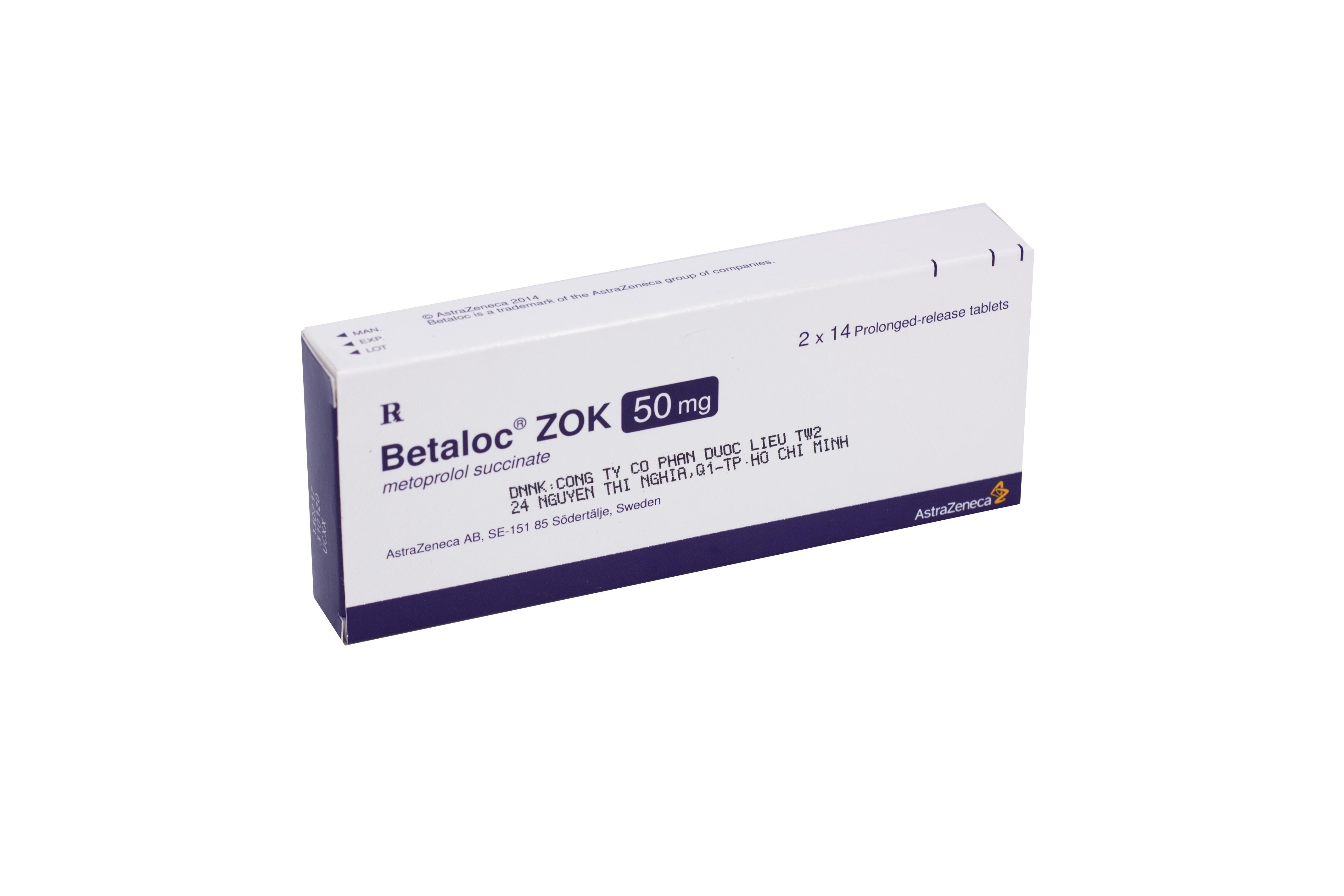 Betaloc Zok 50mg (Metoprolol) Astrazeneca (H/28v)