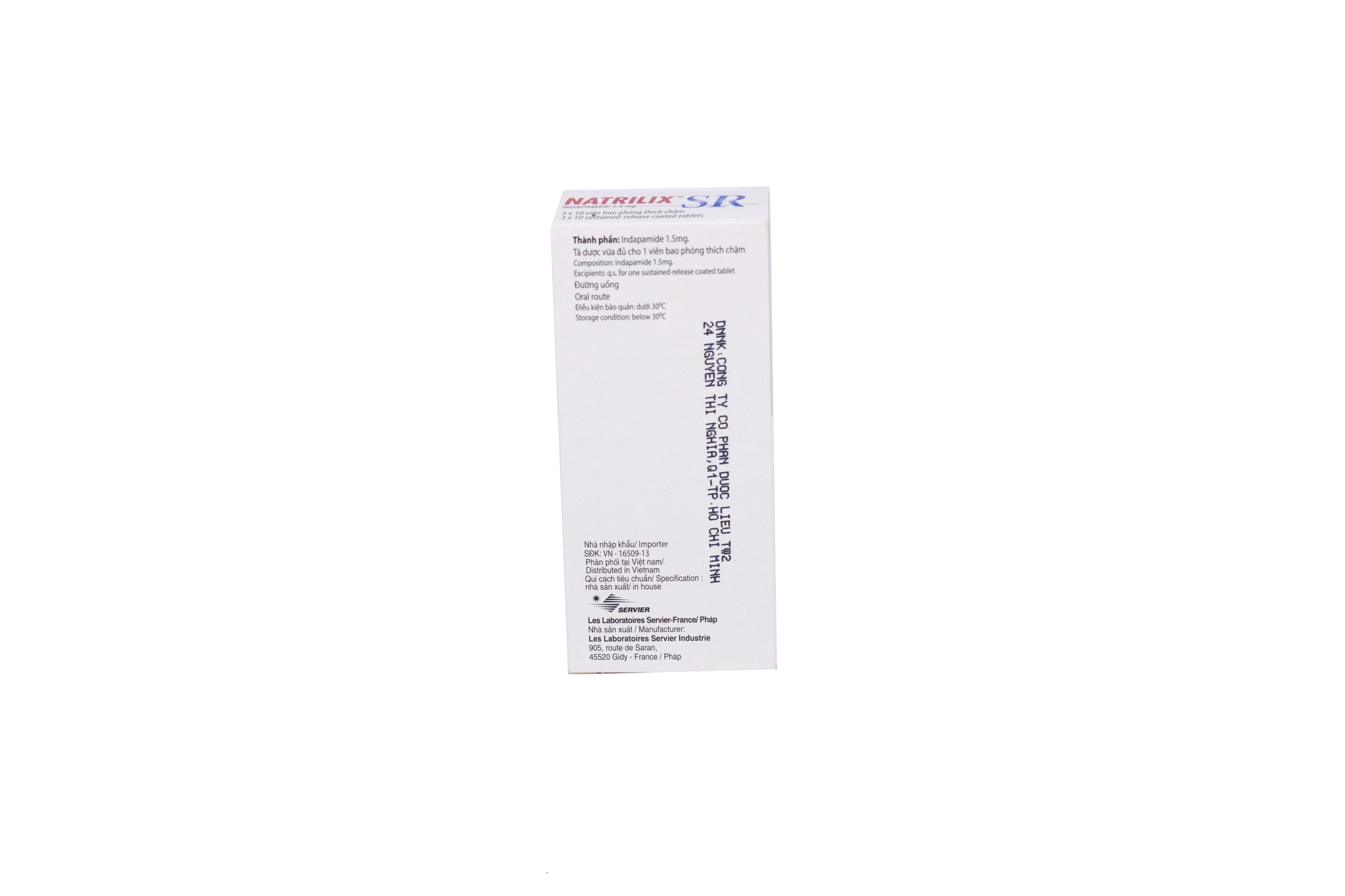 Natrilix SR 1.5mg (Indapamide) Industrie (H/30v)