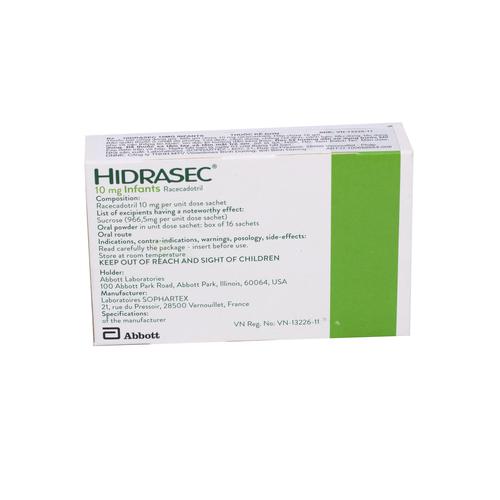 Hidrasec 10mg (Racecadotril) Abbott (H/16g) 
