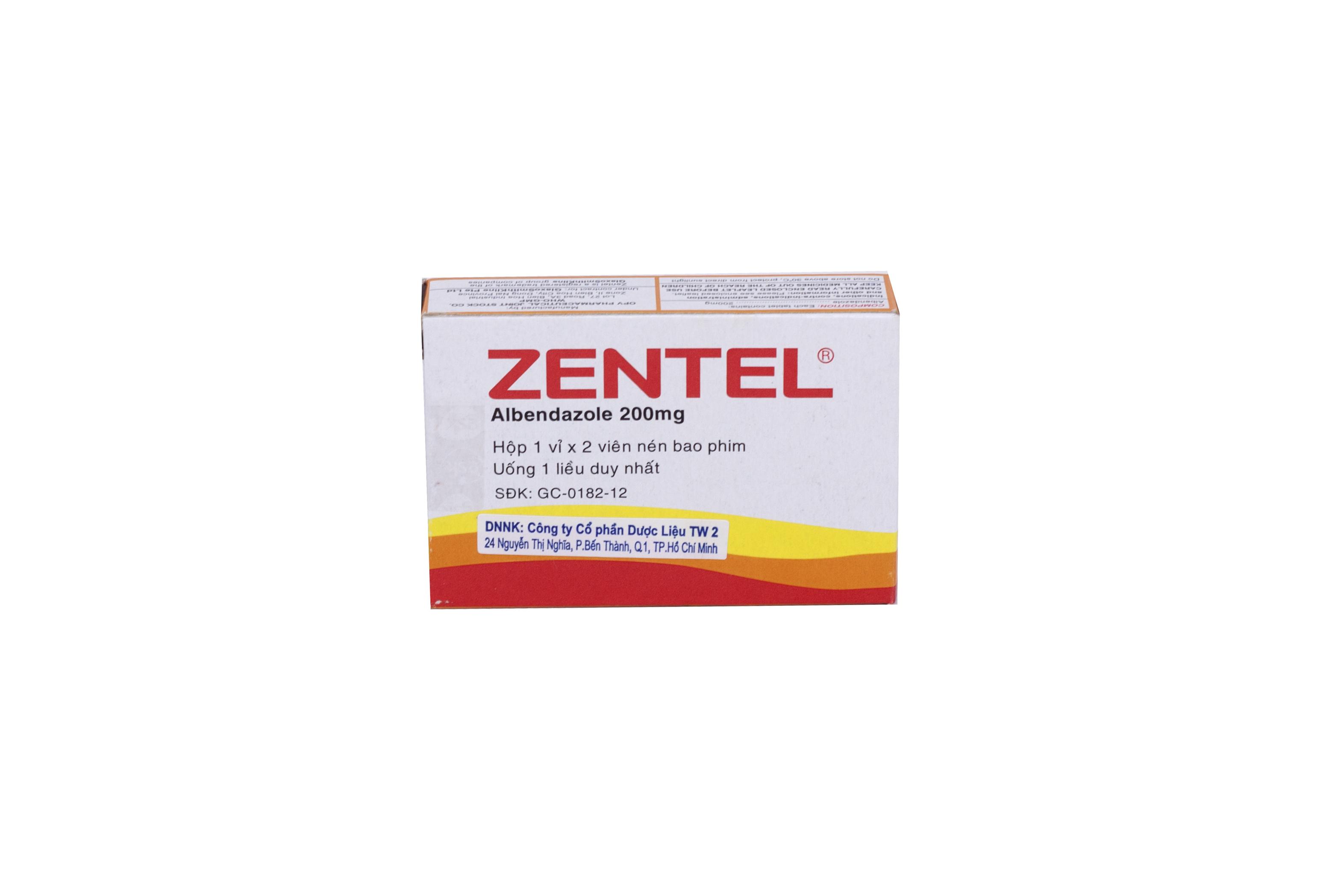 Zentel 200mg Albendazole  Gsk (H/2v)