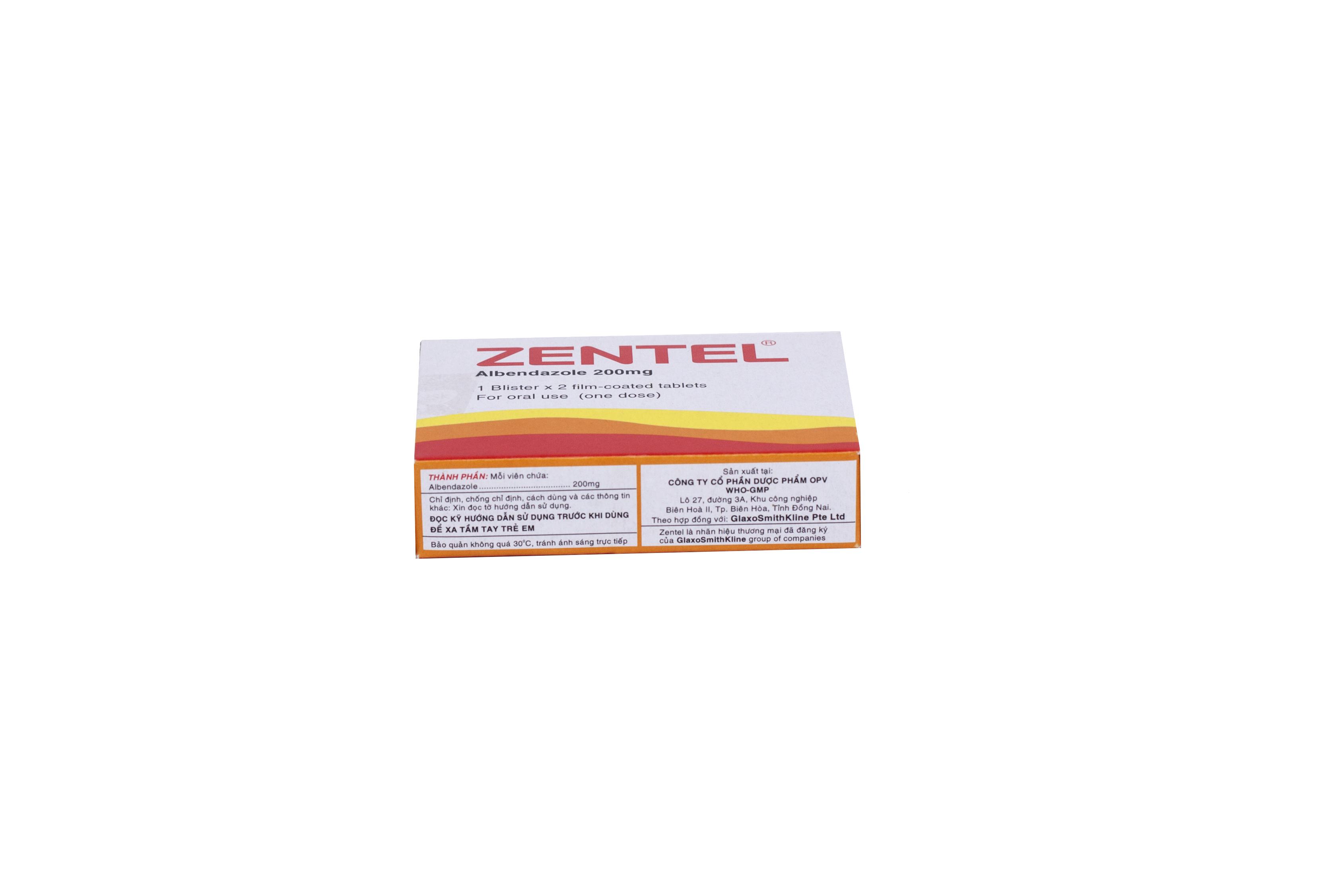 Zentel 200mg Albendazole  Gsk (H/2v)