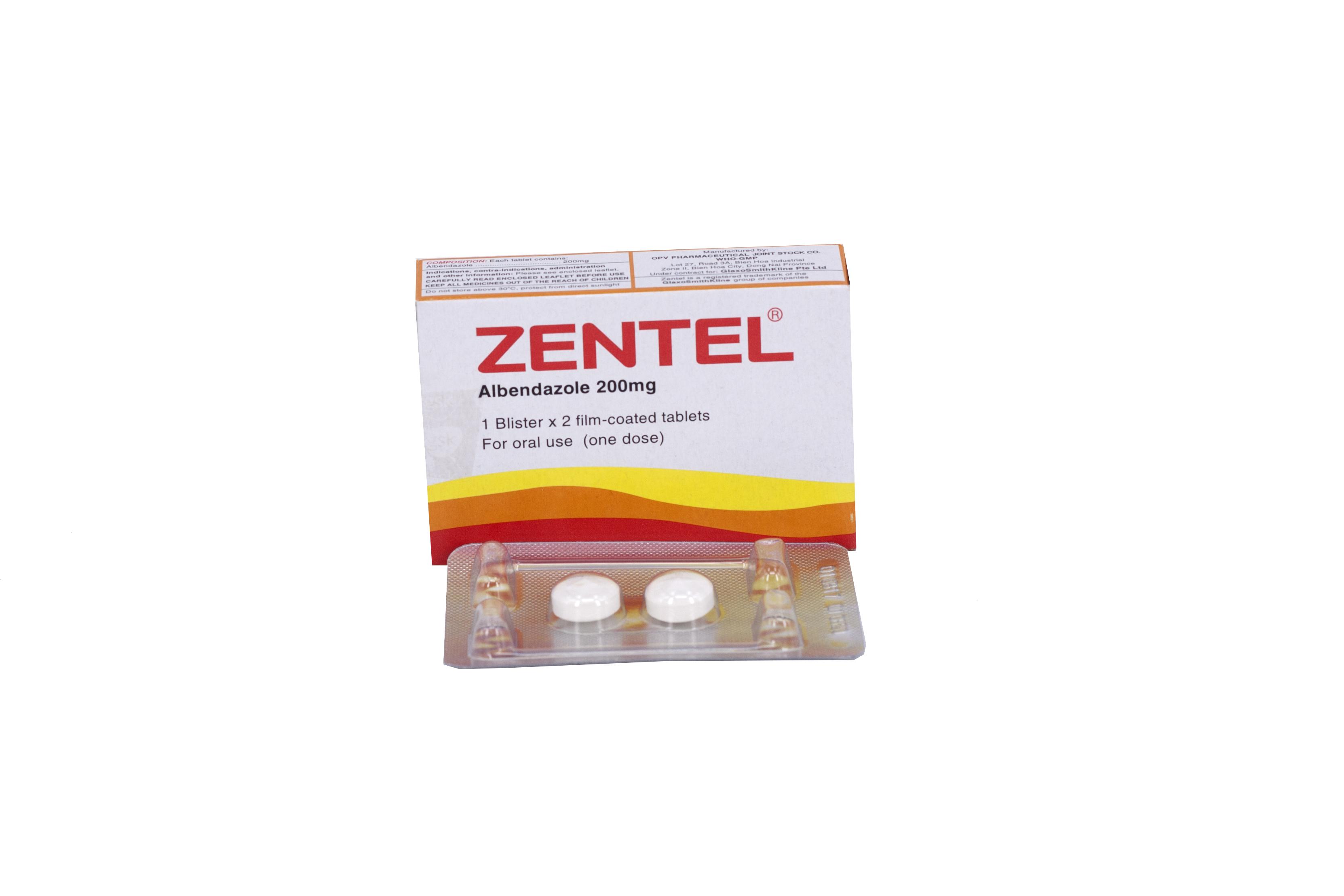 Zentel 200mg Albendazole  Gsk (H/2v)