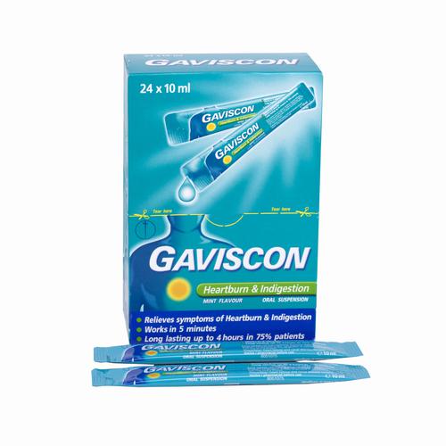 Gaviscon Heartburn Indigestion Reckitt Benckiser (H/24gói) (Xanh)