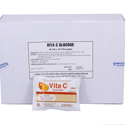 Vita C Glucose Mekophar (H/46 Túi/24 Viên)