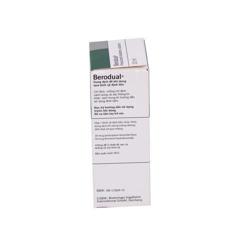 Berodual Xịt (Ipratropium, Fenoterol) Boehringer Ingelheim (C/10ml)