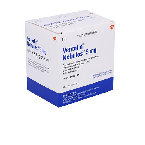 Ventolin Nebules 5mg (Salbutamol) GSK (H/6 Vỉ /5 ống)
