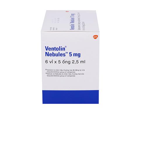 Ventolin Nebules 5mg (Salbutamol) GSK (H/6 Vỉ /5 ống)