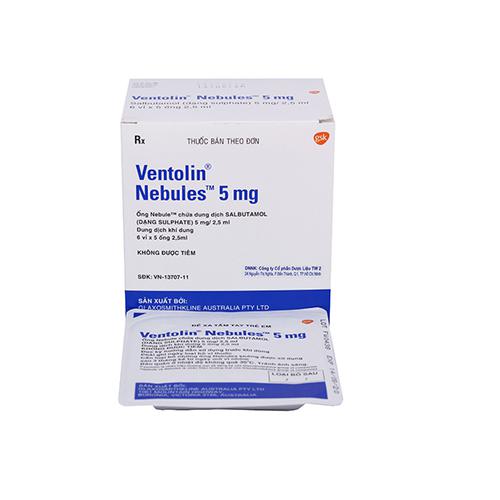 Ventolin Nebules 5mg (Salbutamol) GSK (H/6 Vỉ /5 ống)