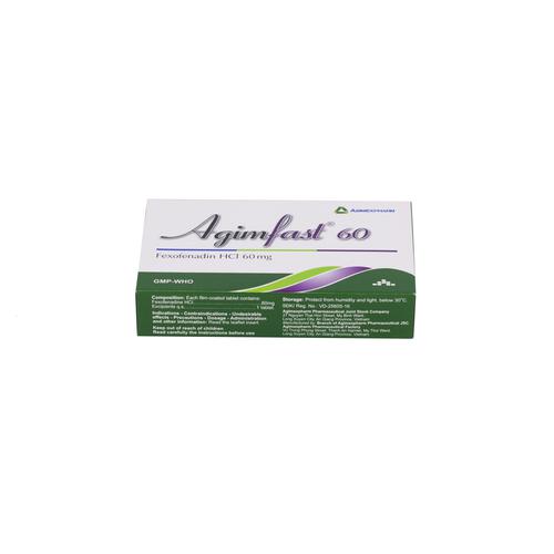 Agimfast (Fexofenadin HCL) 60mg Agimexpharm (H/10v)