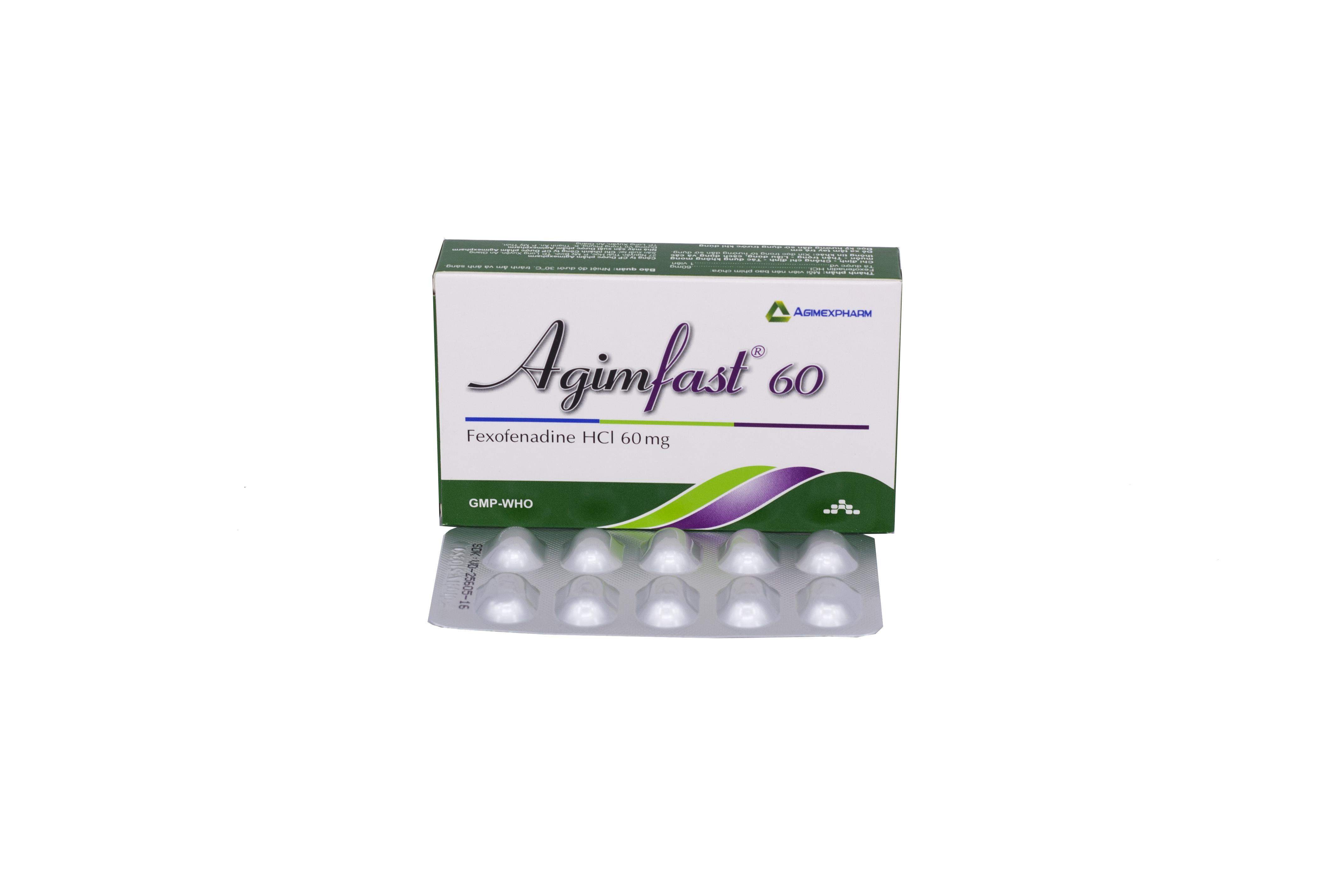 Agimfast (Fexofenadin HCL) 60mg Agimexpharm (H/10v)