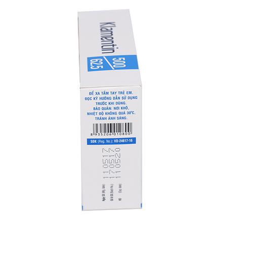 Klamentin 500/62.5 (Amoxicillin, Acid Clavulanic) DHG Pharma (H/24g)