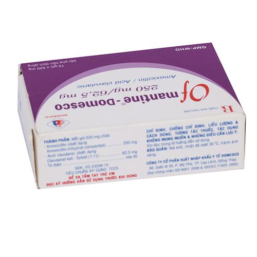 Ofmantine 250mg/62.5mg (Amoxicillin, Acid Clavulanic) Domesco (H/10g)