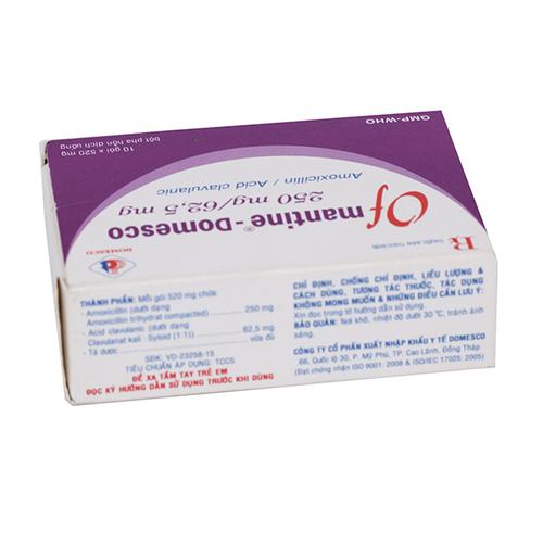 Ofmantine 250mg/62.5mg (Amoxicillin, Acid Clavulanic) Domesco (H/10g)