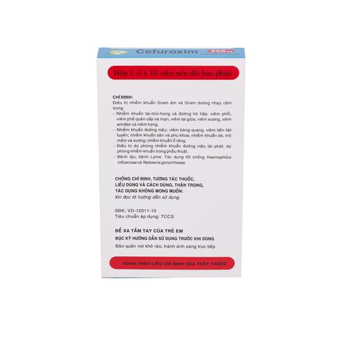 Cefuroxim 250mg Mebiphar (H/10v)
