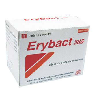 Erybact 365 (Erythromycin, Sulfamethoxazol, Trimethoprim) Mekophar (H/100v)