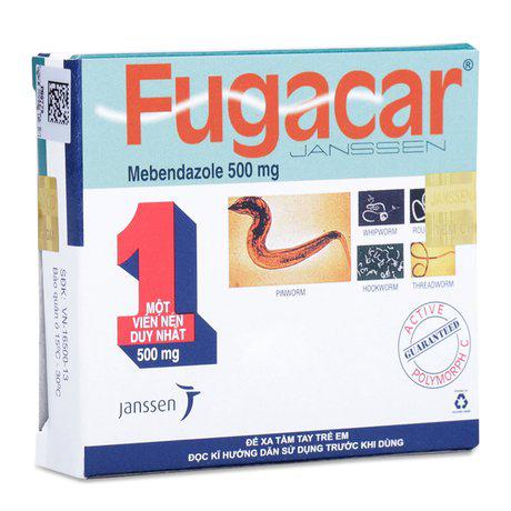 Fugacar (Mebendazol) 500mg Orgrinal Janssen (H/1v)