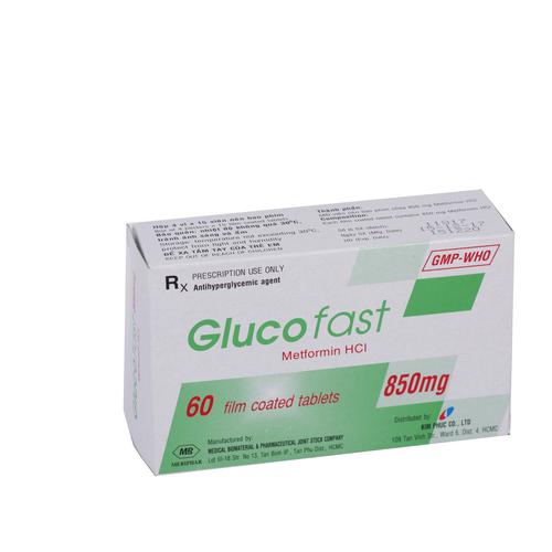 Glucofast 850mg (Metformin) Mebiphar (H/60v)