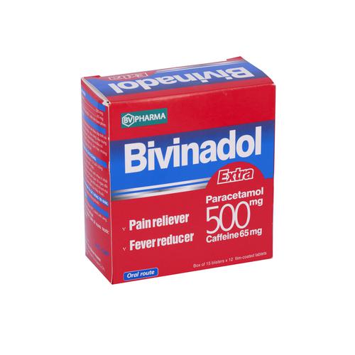 Bivinadol 500 Extra (Paracetamol, Cafein) BV Pharma (H/180v)