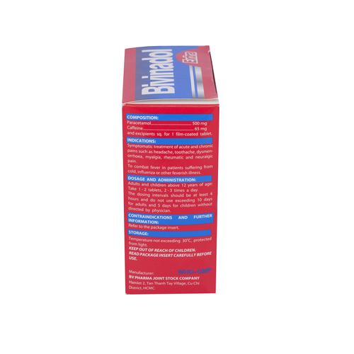 Bivinadol 500 Extra (Paracetamol, Cafein) BV Pharma (H/180v)