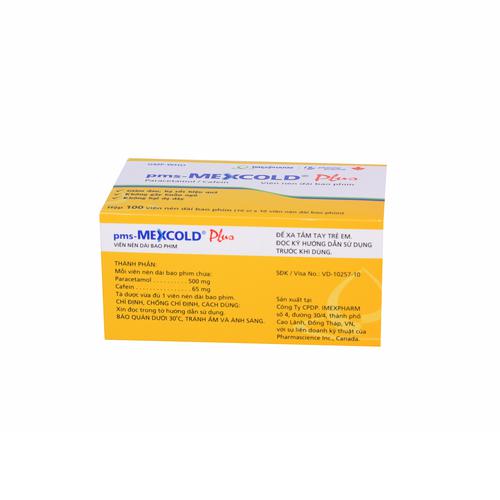 Mexcold Plus (Acetaminophen, Caffeine) Imexpharm (H/100v)