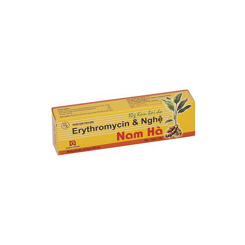 Erythromycin & Nghệ Nam Hà (Lốc/10 Tuýp/10gr)