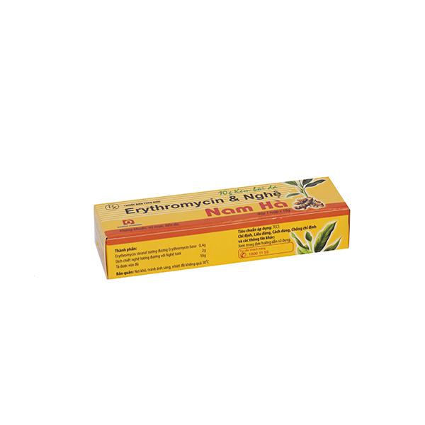 Erythromycin & Nghệ Nam Hà (Lốc/10 Tuýp/10gr)