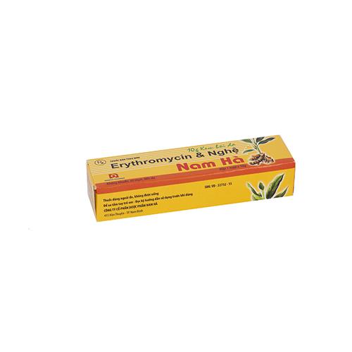 Erythromycin & Nghệ Nam Hà (Lốc/10 Tuýp/10gr)