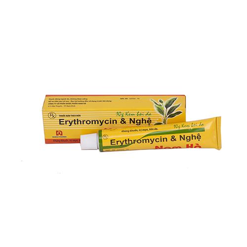 Erythromycin & Nghệ Nam Hà (Lốc/10 Tuýp/10gr)
