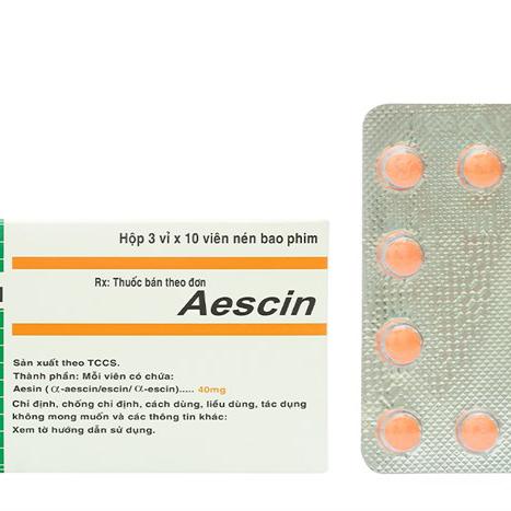 Aescin 40mg Minh Hải (H/30v)