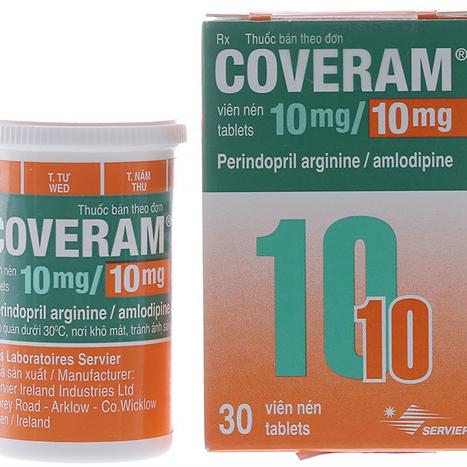 Coveram 10mg/10mg (Amlodipin, Perindopril) Servier (C/30v)
