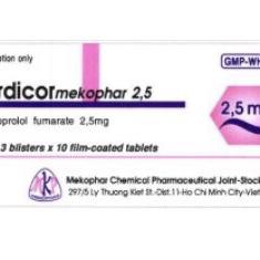 Cardicor 2.5mg (Bisoprolol) Mekophar (Lốc/10h/30v)