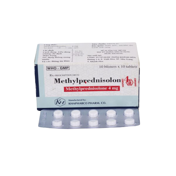 Methylprednisolone 16 Khapharco (H/100v) vỉ thường