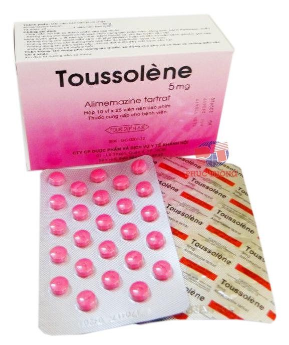 Toussolene (Alimemazin) 5mg Thành Nam (H/250v)