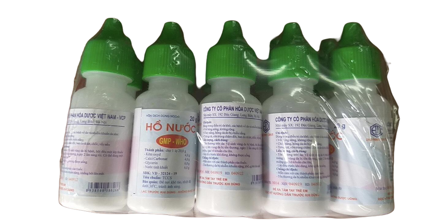 Hồ Nước Bôi Da Hóa Dược Việt Nam (Lốc/10 chai/20g)