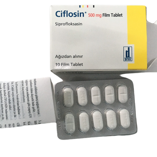 Ciflosin 500mg (Siprofloksasin) Deva Turkey (H/10 V)