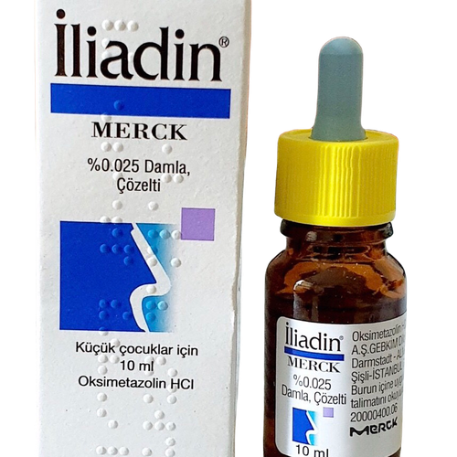 Nhỏ Mũi Iliadin 0.025% Merck (C/10ml) 1-6 tuổi