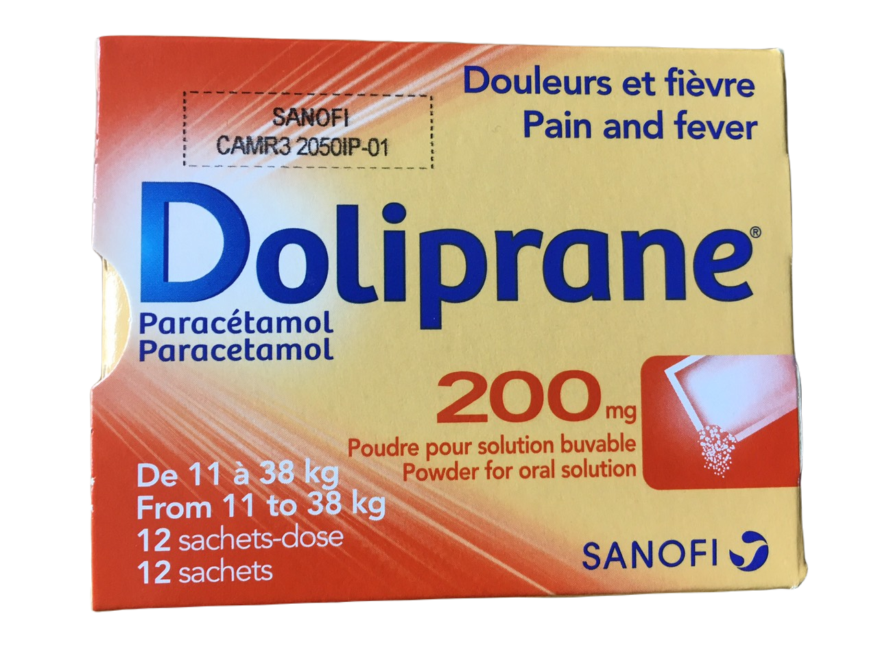 HẠ SỐT Doliprane 200mg (Paracetamol) Sanofi (H/12g)